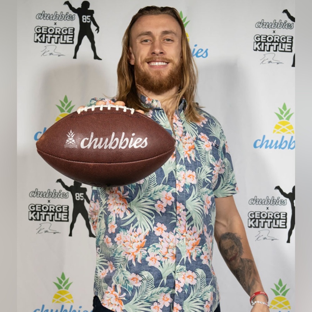 Chubbies Faded Blue Floral 1/2 Button Down